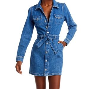 NWT Paige Denim Long sleeved Mini Shirtdress Size 2
